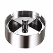 New High-grade Stainless Steel Round Revolving Ashtray with Spinning Tray Wind-proof Ash-tray for Hotel Home
