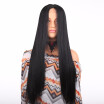 Long Hair 30inch Yaky Straight Synthetic Lace Front&Deep Center Part Wig For Women Emilia