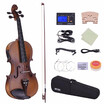 ammoon Full Size 44 Acoustic Electric Violin Fiddle Solid Wood Body Ebony Fingerboard Pegs Chin Rest Tailpiece with Bow Hard Case