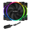 PCCOOLER East China Sea X4-RGB CPU radiator multi-platform support AM4 4 heat pipe intelligent temperature control 12CM fan with