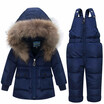 2018 New Winter for Boys Girls Ski Suit Children Duck Down Clothing Set Baby Warm Jacket Pants Overalls Kids Clothes Snowsuit