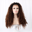 24" Blonde Lace Front Wig Synthetic Hair Natural Hairline 340g Brown Black Lace Front Curly Wigs For Black Women