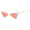 SHAUNA Laser Engraving Classic Women Triangle Sunglasses Fashion Men Clear Red Lens Glasses UV400