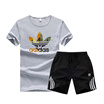 Damaizhang Brand Men Sport T-shirt With Pant Summer Mens Jogging Set Cotton Breathable Track Suit Running Clothing
