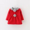 Cute Rabbit Ear Hooded Girls Coat New Spring Top Autumn Winter Warm Kids Jacket Outerwear Children Clothing Baby Tops Girl Coats