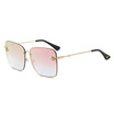 SHAUNA Little Bee Decoration Classic Women Square Rimless Sunglasses Fashion Men Clear Gradient Lens Shades UV400