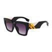 SHAUNA Oversize Women Square Sunglasses Fashion Mixed Colors Legs Men Gradient Lens Shades UV400