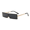 SHAUNA Trending Small Rectangle Rimless Sunglasses Women Retro Clear Pink Red Orange Integrated Lens Sunglasses UV400