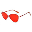 SHAUNA Comfortable Spring Hinge Metal Frame Women Cat Eye Sunglasses INS Fashion Men Clear Red Lens Sunglasses UV400