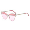 SHAUNA Fashion Half Frame Women Cat Eye Sunglasses Retro Ladies Glasses UV400