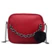 Famoso Diseñador Cadena Mujeres Bolso de Cuero Bolso de Las Mujeres Bolsas de Mensajero PU Hombro Bolso Crossbody con Pelota de Juguete de Peluche Bolsa