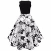 New Arrival Women Fashion Cocktail Party Prom Dress Sleeveless Floral Print Dress