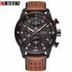 CURREN brand top new fashion casual quartz wrist watch men leather relojes strap round Quartz Water Resistant 8250