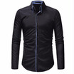 2018 Men Fashion Casual Long Sleeved Solid Color Shirt Slim Fit Male Social Business Dress Shirt Brand Men Clothing Comfortable
