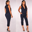 2018 Summer sexy womens V-neck sleeveless casual long jumpsuit pants