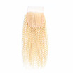 HCDIVA Brazilian Kinky Curly Closure Color Blonde 44 inch Hot Sale Brazilian Virgin Curly Closure Color 613