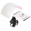 Abody LED UV Lamp Nail Gel Dryer Fingernail Toenail Gel Curing White Light Nail Art Painting Salon Tool 24W UK Plug Pink
