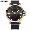 CURREN luxury top brand new fashion black quartz mens watch leather strap montre homme Wrist Sports Military Army Relogio 8208