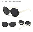 SHAUNA Classic Women Cat Eye Sunglasses Fashion Ladies Half Frame Mirror Coating Lens Sun glasses