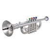 Toy Trumpet with 4 Colored Keys Musical Instrument Gift for Kids Children