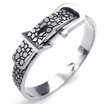 Hpolw mens silver&black Stainless Steel deft design snake tattoo Geometrycircular Belt buckle Bracelet Hpolw mens silver&black Stainless Steel deft design snake tattoo Geometrycircular Belt buckle Bracelet