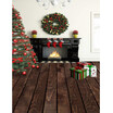 Warm Xmas House Photo Backdrop 57FT Vinyl Fabric Cloth Digital Printing Photo Background st-589