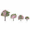 4Pcs Model Trees Train Layout Garden Scenery Flower Trees Diorama Miniature T3E6