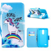 MOONCASE Millet Mi A1 Mi 5X painted leather case with small hand rope - Rainbow Horse