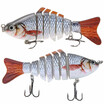 Live Fishing Lures Lixada 10cm4" 155g Bionic Multi Jointed Fishing Lure SUN-FISH Lifelike Hard Bait