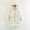 2018 winter womens new hooded long cotton-padded coat solid color