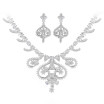 Aiyaya Fashion Jewelry High Quality Crystal Waterdrop Flower Sword Heart Snowflake Earrings And Necklace Sets