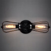 Baycheer HL371241 Metal Cage LOFT Minimalism LED Wall Lamp Vintage Industrial Sconce Deco Lamp Black