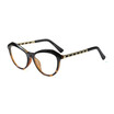 SHAUNA Metal Chain Legs Women Cat Eye Glasses Frame Fashion Ladies Anti-Blue Rays Lens Glasses UV400