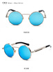 SHAUNA Classic Round Steampunk Sunglasses 9 Colors Retro Metal Springs Decoration ReflectiveClear Lens Punk Eyewear