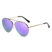 SHAUNA Fashion Rivet Decoration Women Pilot Sunglasses Brand Designer Half Frame Men Purple Mirror Lens Shades UV400