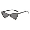 SHAUNA Laser Engraving Classic Women Triangle Sunglasses Fashion Men Clear Red Lens Glasses UV400
