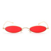 SHAUNA Trending Women Small Oval Sunglasses Fashion Metal Frame Men Clear Red Lens Shades UV400