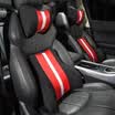 Carnot car headrest lumbar car lumbar cushion neck pillow suit space memory cotton car home office seat pillow back pillow black red