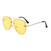 SHAUNA Fashion Little Bee Decoration Women Pilot Sunglasses Vintage Men Rimless Gradient Lens Glasses UV400