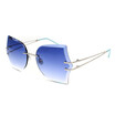 SHAUNA Oversize Women Rimless Sunglasses Hollow Out Metal Legs Fashion Ladies Gradient Lens Shades UV400