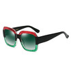 SHAUNA Oversize Pearl Effect Mixed Colors Shining Frame Women Square Sunglasses Fashion Men Gradient Lens Shades UV400
