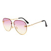 SHAUNA Fashion Little Bee Decoration Women Pilot Sunglasses Vintage Men Rimless Gradient Lens Glasses UV400