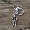 Strong Man Dumbbell Keychain Men Fitness Bodybuilding Key Chains For Car Wallet Keys Ring Sports Men Hip Hop Gym Gifts