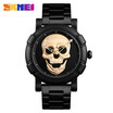 SKMEI quartz watch creative mens alloy strap mens watches personality Novelty 30 m waterproof watch Relogio Masculino 9178