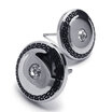Hpolw Stainless Steel Mens Stud Earrings Set 2pcs Color Silver Black