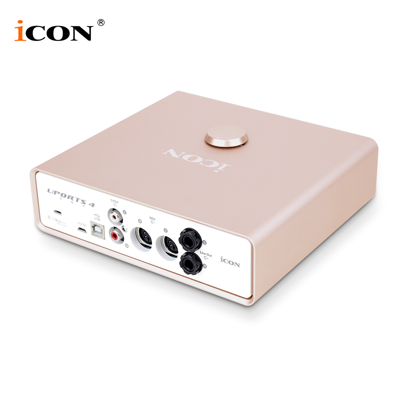 Aiken iCON Uports4 vst external sound card set desktop computer mobile phone broadcast universal shouting wheat anchor equipment full set of recording microphone USB sound card microphone