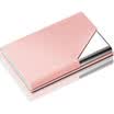Excellent UHOO 6605 business card holder coffee gold silk pattern 1 box large capacity card case