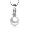 Simulated Pearl Ladies Choker Necklaces Cubic Zirconia Crystal Pendants Jewelry For Women