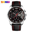 SKMEI Sport On the Open Air Quartz Hours Guys Top Luxury Brand Chronograph Leather Waterproof Wrist Watch Relogio Male 9106