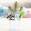 Jiesheng Christmas decorations Christmas tree set ornaments desktop decoration dolls dolls cute snowman to send men&women friends gift toys gift window snowman potted silver